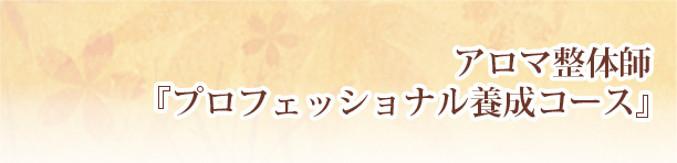 『アロマ整体師』プロフェッショナル養成コース