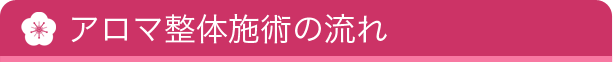 アロマ整体施術の流れ