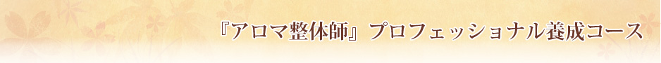 アロマ整体師プロフェッショナル養成コース